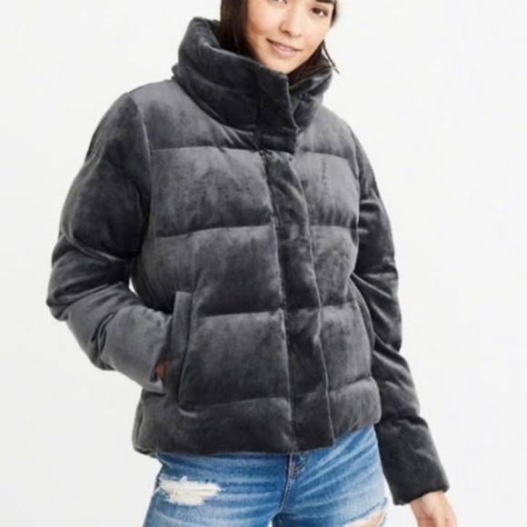 Hollister-SUEDE PUFFER JACKET - Picture 7 of 7